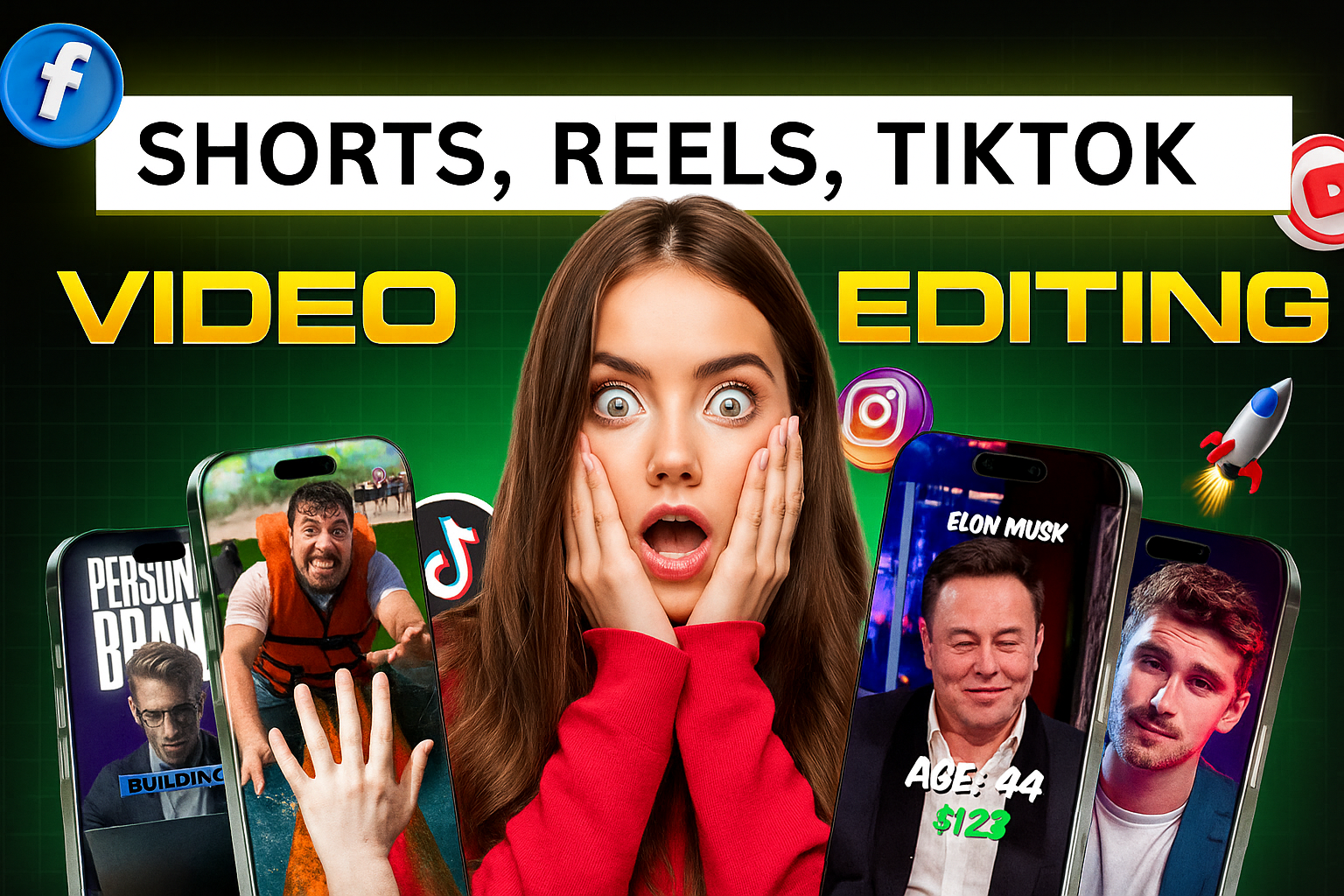 I will professionally edit high-quality edits for Instagram Reels, TikTok, YouTube Shorts, and ads