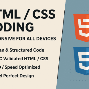 Professional HTML & CSS Coding | Responsive & Pixel-Perfect Design