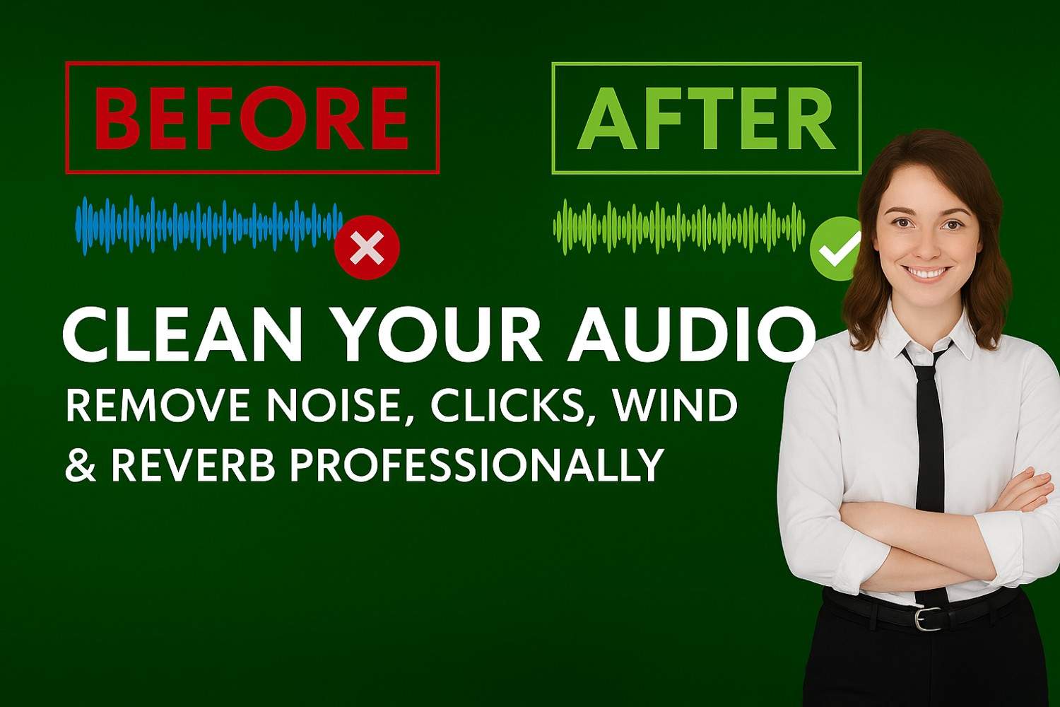 Clean Your Audio Professionally | Remove Noise, Clicks, Reverb & Wind