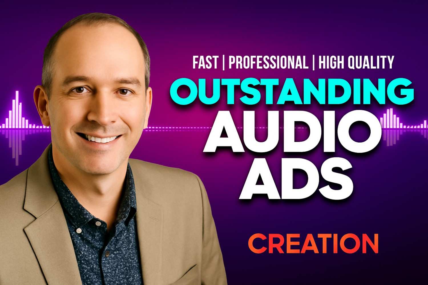I will create outstanding, high-quality audio ads for your brand