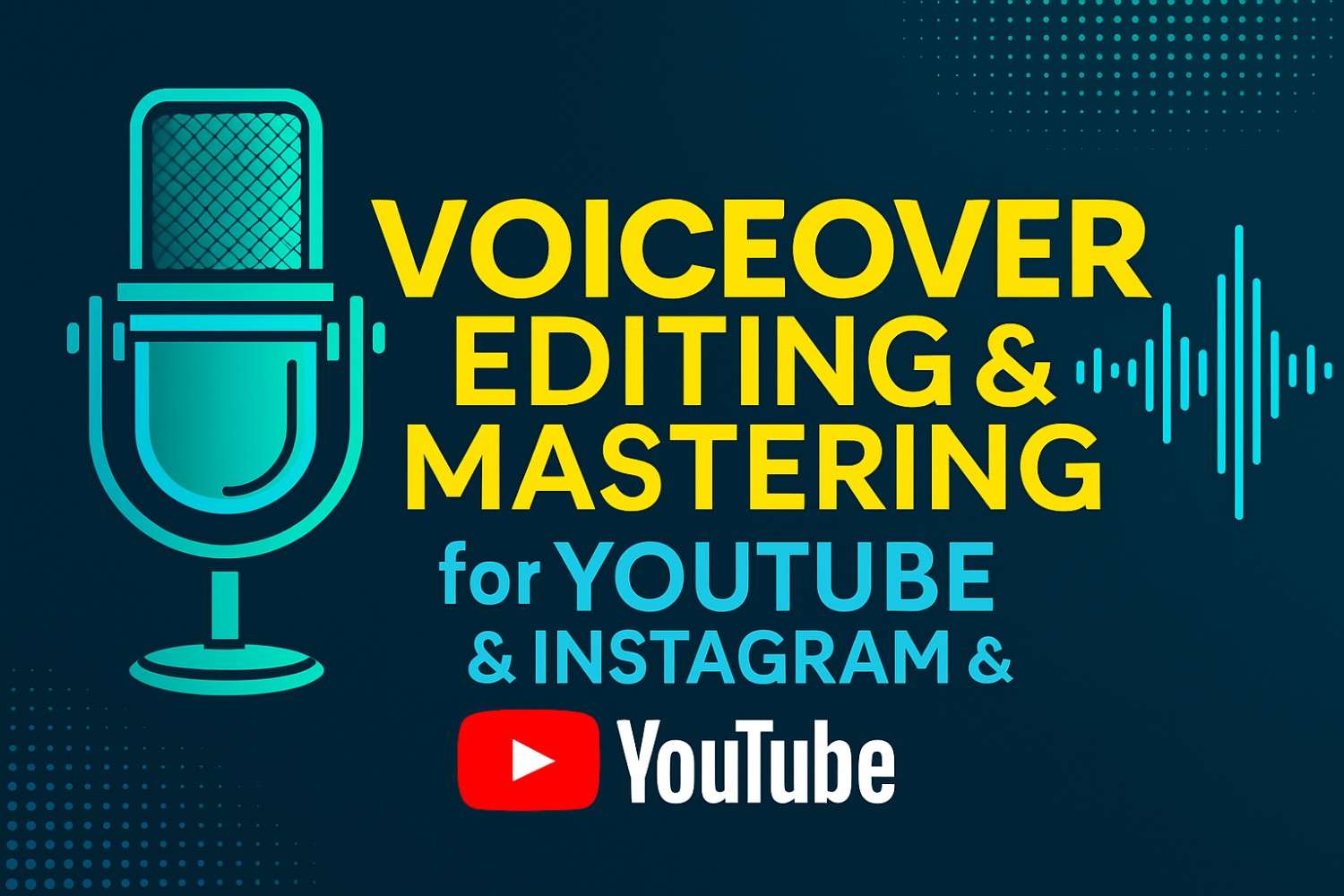 I will professionally edit and master your voiceover for YouTube, Instagram, and Facebook