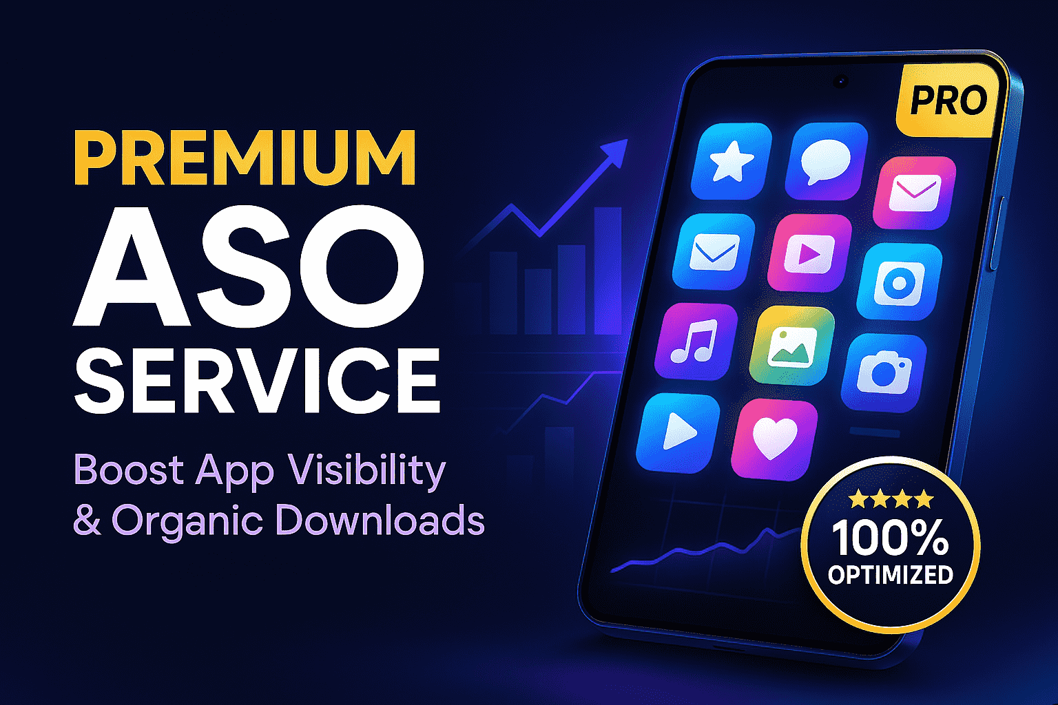 I will expertly optimize your app for better visibility and downloads on iOS and Google Play