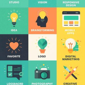 Modern Flat Icon Design for Web, Apps & Branding