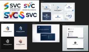 Morden Logo Design + Businesses card design +