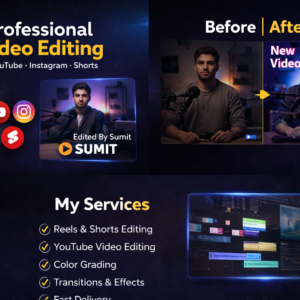 Professional Video Editing for YouTube & Instagram