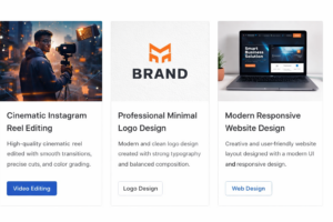 Cinematic Instagram Reel Editing / Professional Minimal Logo Design/ Modern Responsive Website Design